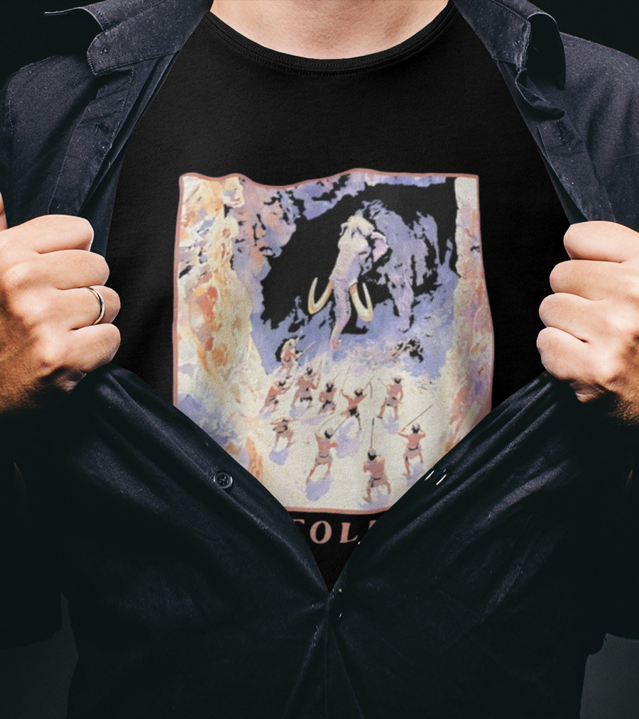 Paleolithic Mammoth Hunters Cave Painting T-Shirt