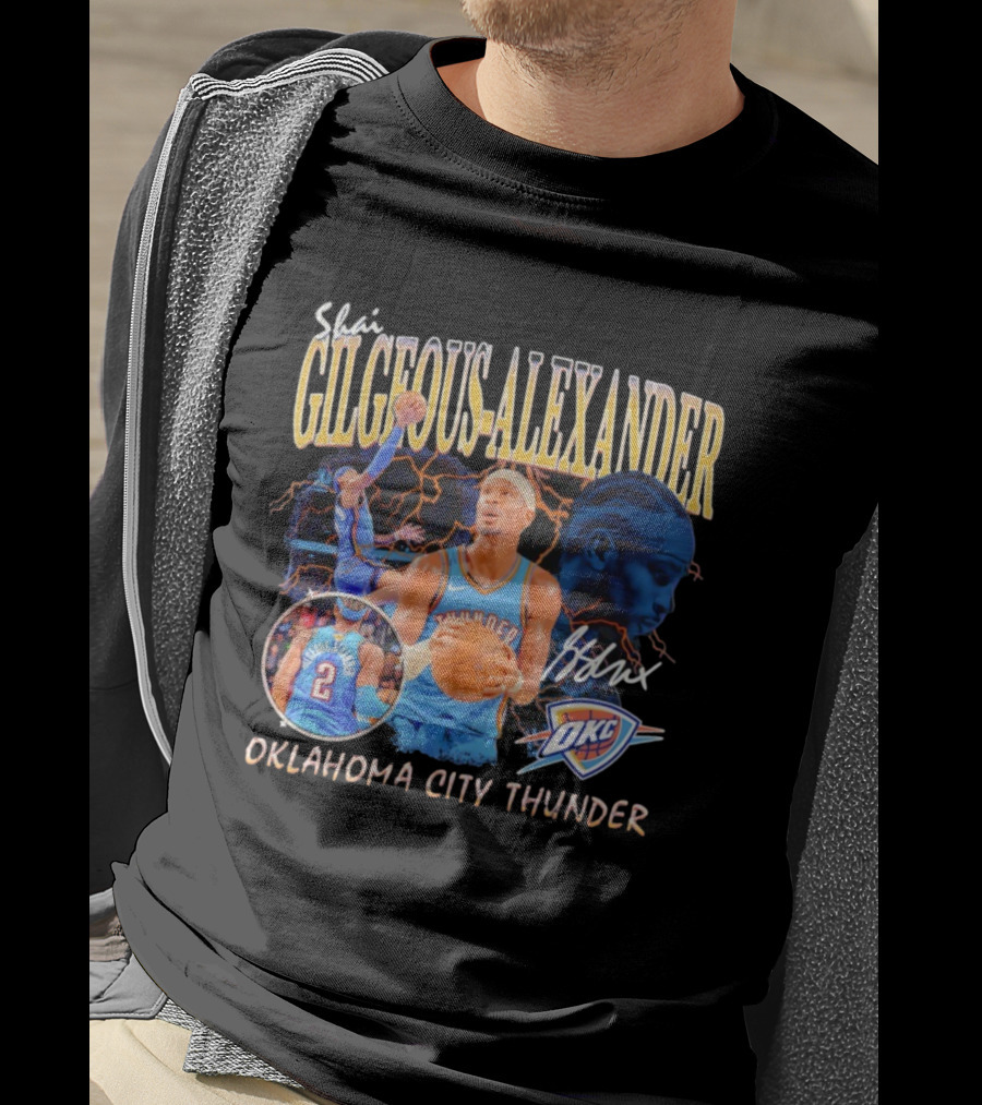 Gilgeous-Alexander Thunder Oklahoma City Basketball Player OKC T-Shirt