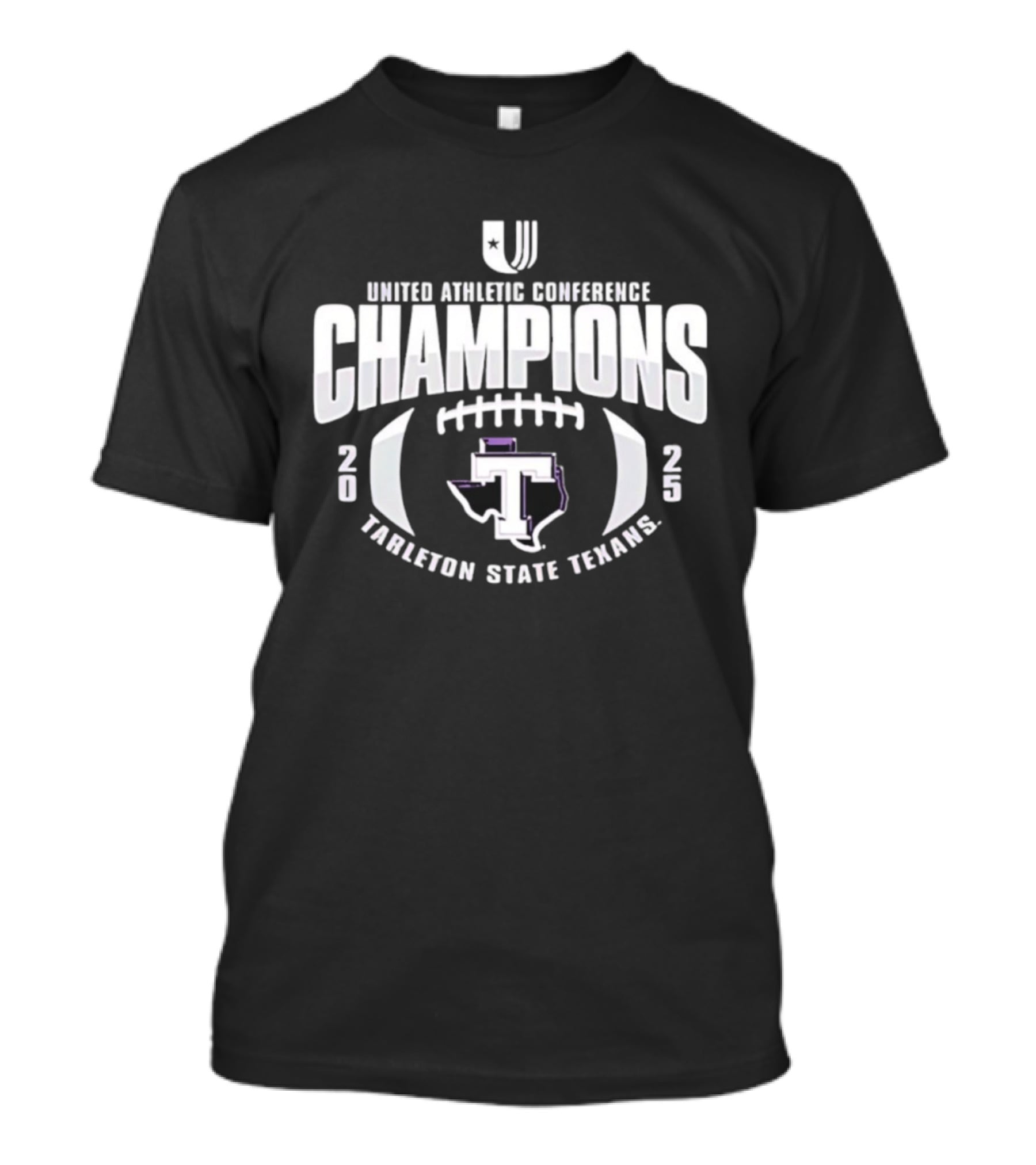 Tarleton State Texans 2025 United Athletic Conference Champions Football T-Shirt
