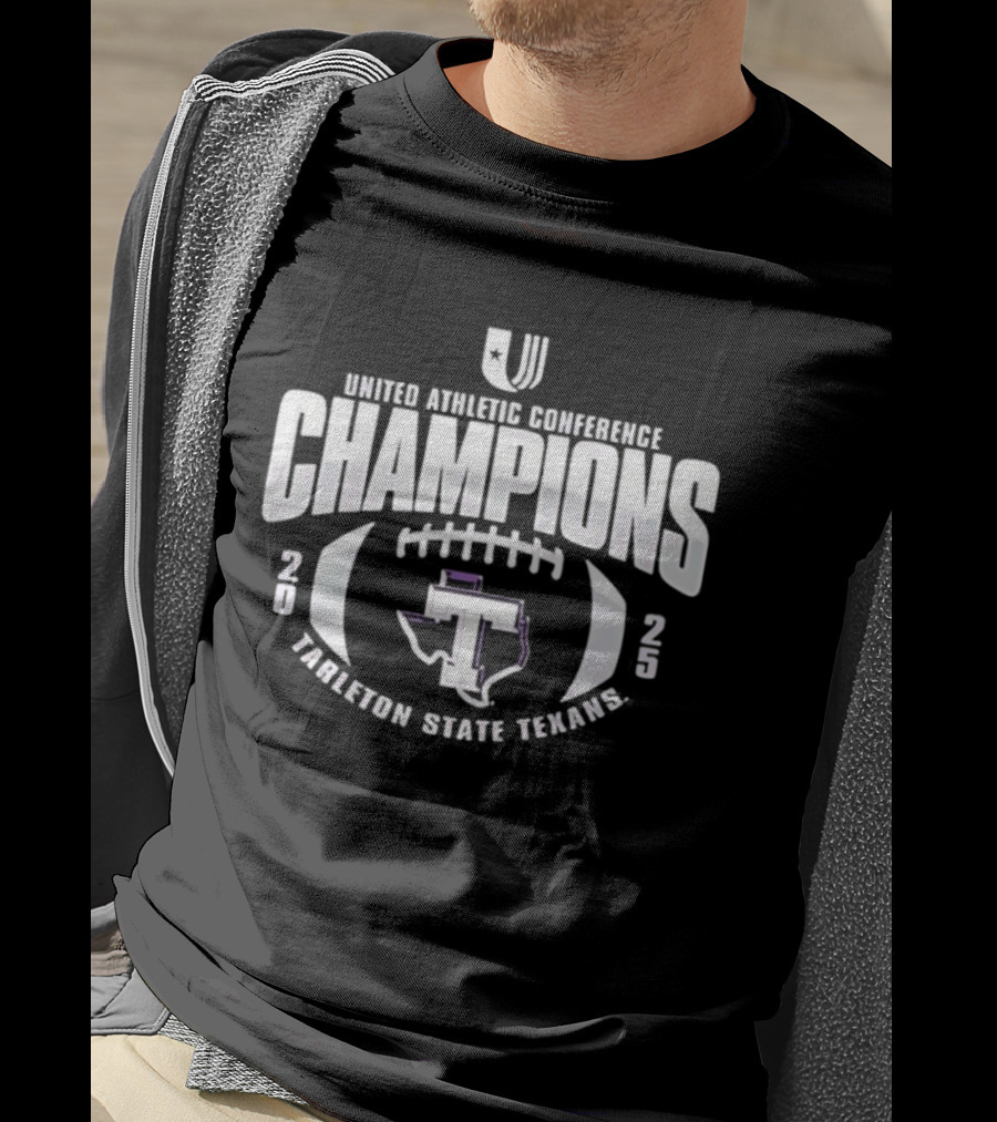 Tarleton State Texans 2025 United Athletic Conference Champions Football T-Shirt