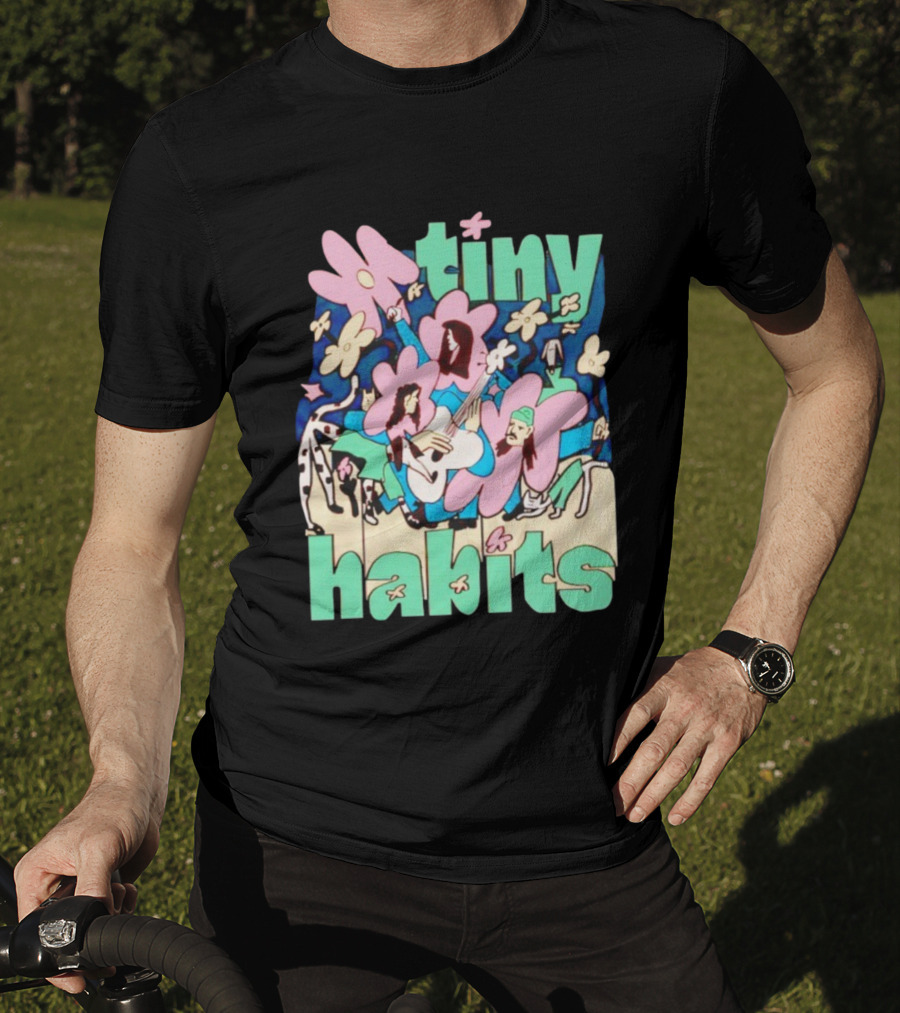 Tiny Habits Flower Guitar Art Tour T-Shirt