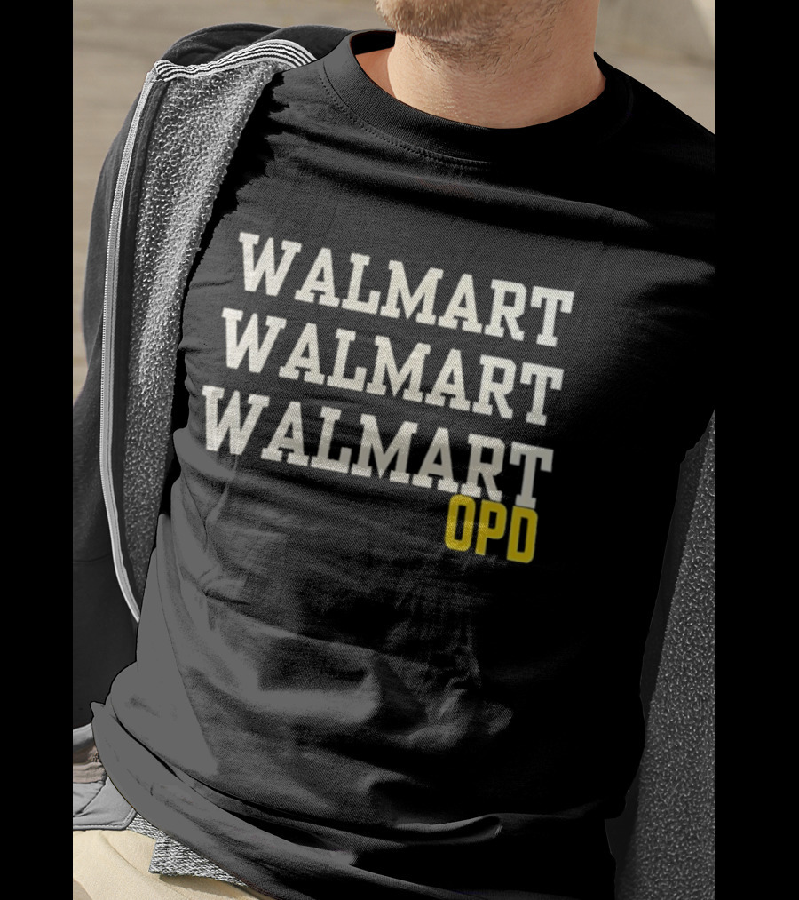 Walmart Walmart Walmart OPD Yellow Text T-Shirt