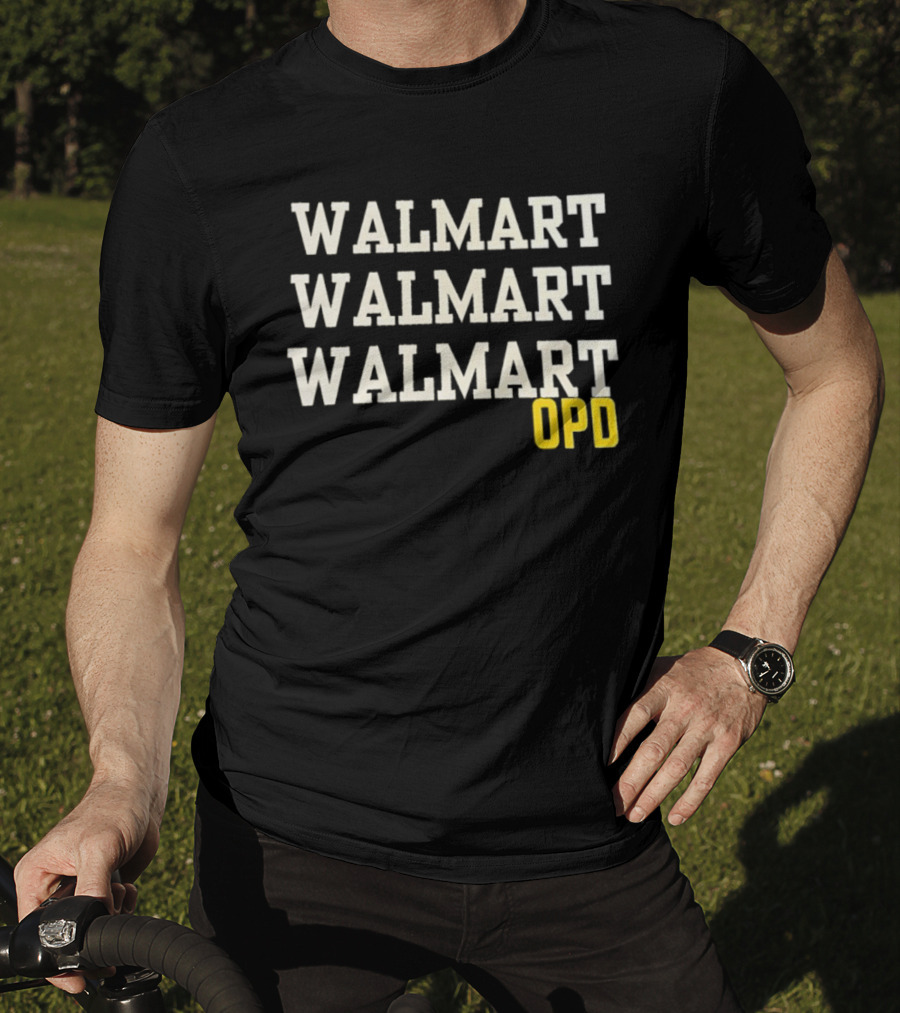Walmart Walmart Walmart OPD Yellow Text T-Shirt