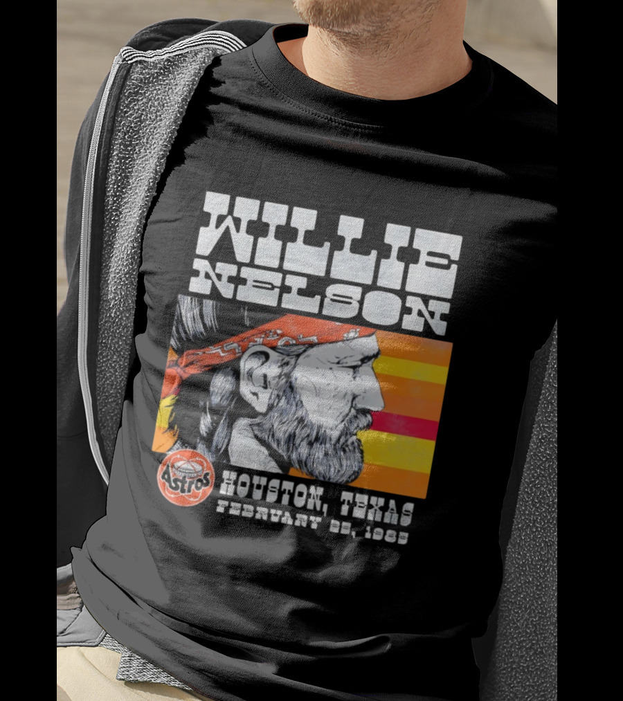 Willie Nelson Astros Houston Baseball 1985 Vintage Retro Style T-Shirt