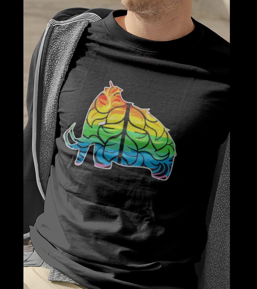 Wooli MMIII Rainbow Mammoth Leaf Pattern T-Shirt