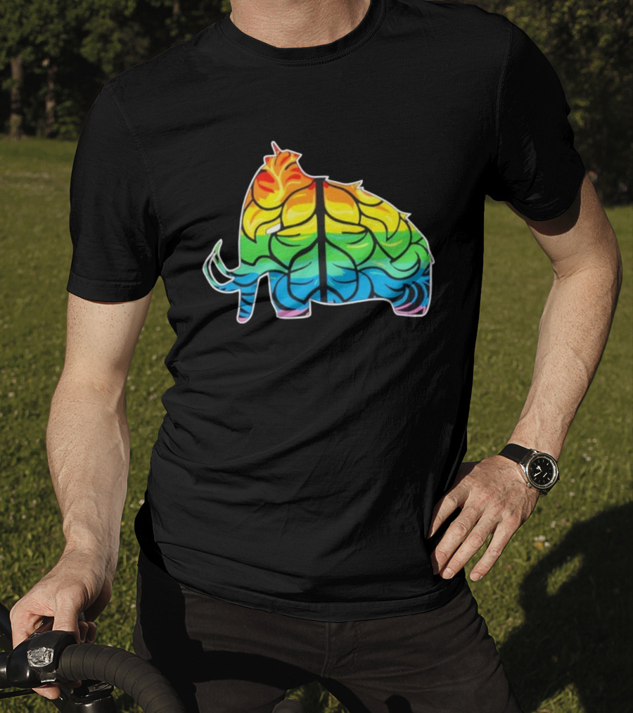 Wooli MMIII Rainbow Mammoth Leaf Pattern T-Shirt