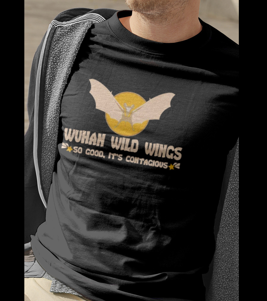 Wuhan Wild Wings So Good It’s Contagious Bat Icon Yellow Circle T-Shirt