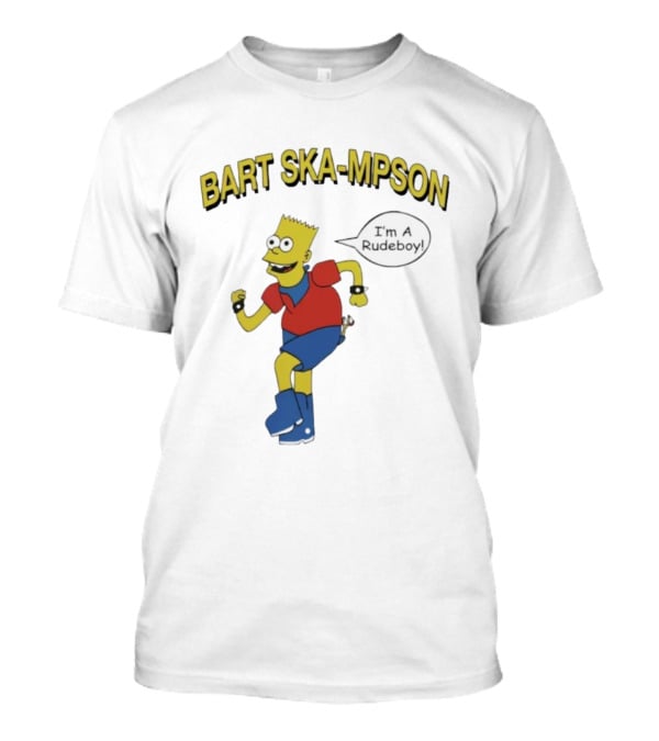 Bart Ska-Mpson I'm A Rudeboy Ska Music Character T-Shirt