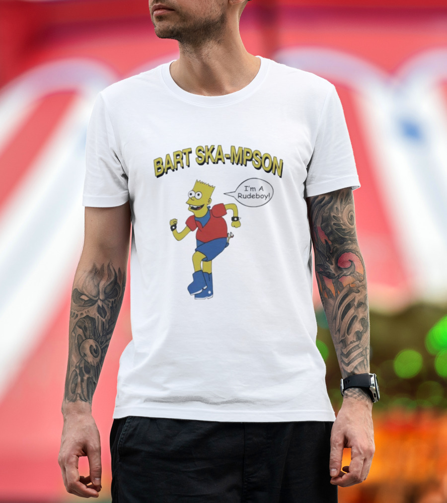 Bart Ska-Mpson I'm A Rudeboy Ska Music Character T-Shirt
