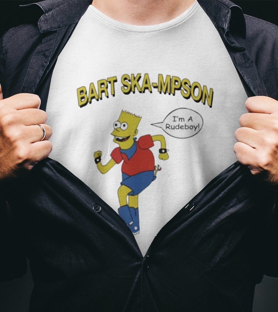 Bart Ska-Mpson I'm A Rudeboy Ska Music Character T-Shirt