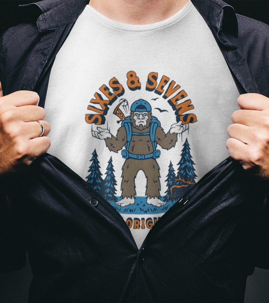 Sixes And Sevens Bigfoot Backpacking The Original T-Shirt
