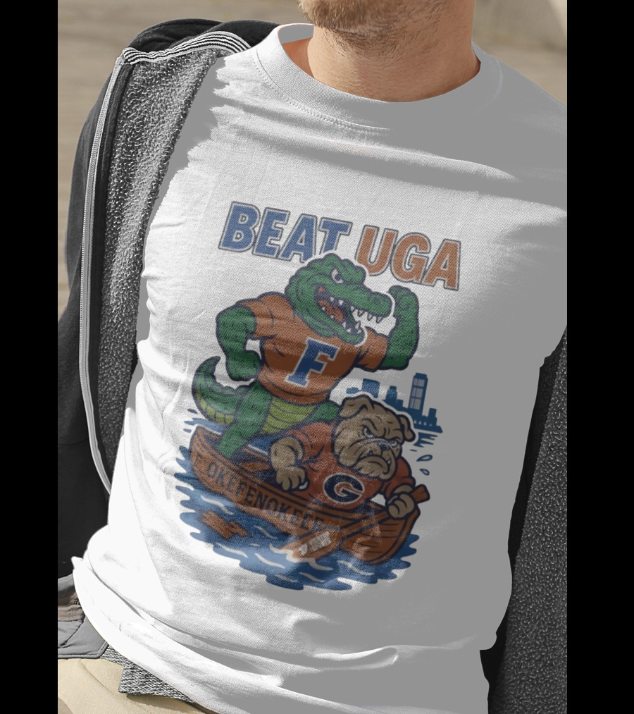 Beat UGA Florida Gators Vs Georgia Bulldogs Okefenokee Rivalry T-Shirt