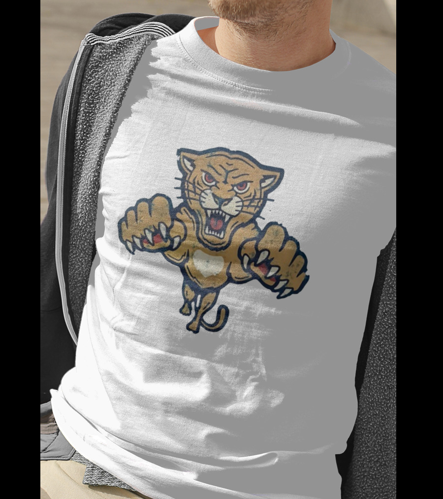 Florida Panthers Fierce Hockey Mascot Claw Attack T-Shirt