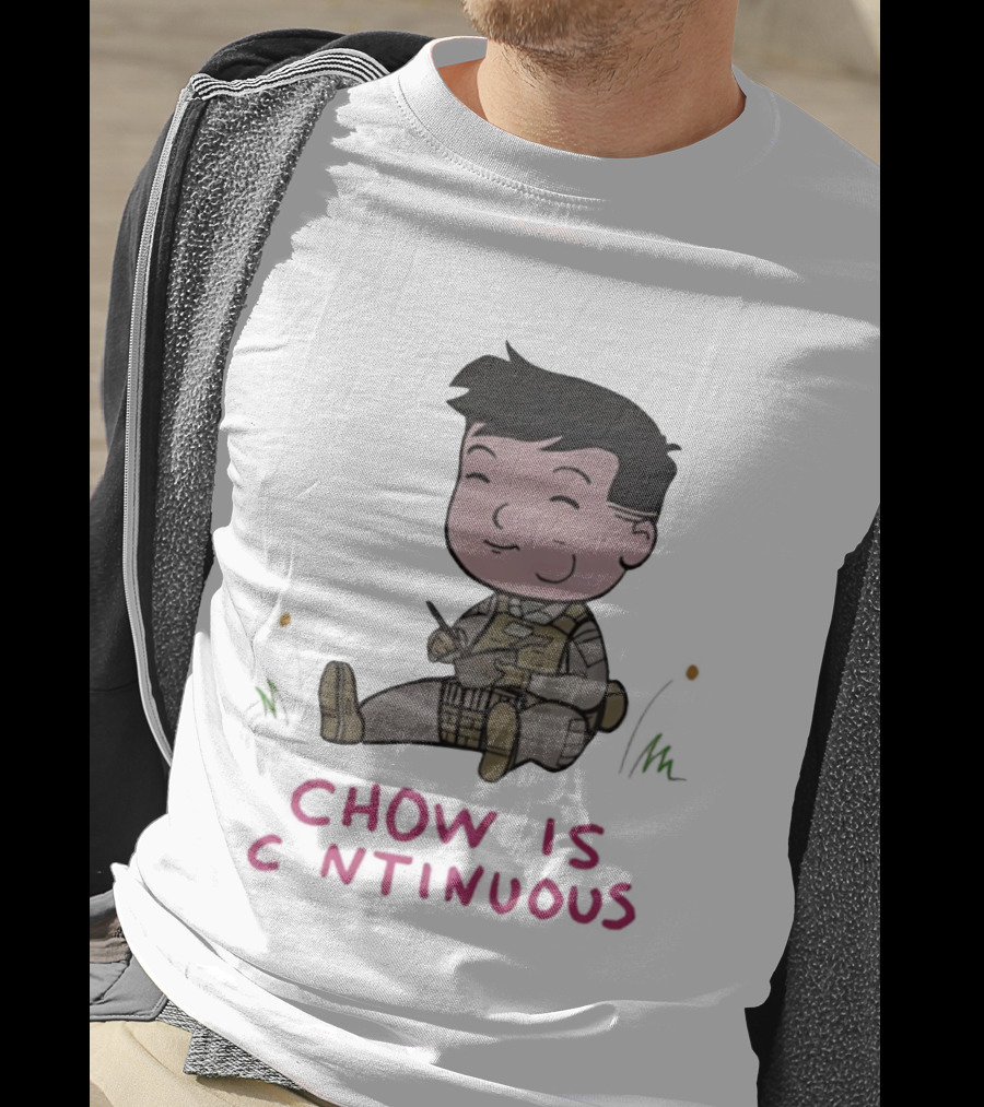 Chow Is Continuous Cartoon Character Eating Scene T-Shirt