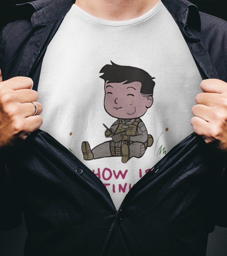 Chow Is Continuous Cartoon Character Eating Scene T-Shirt