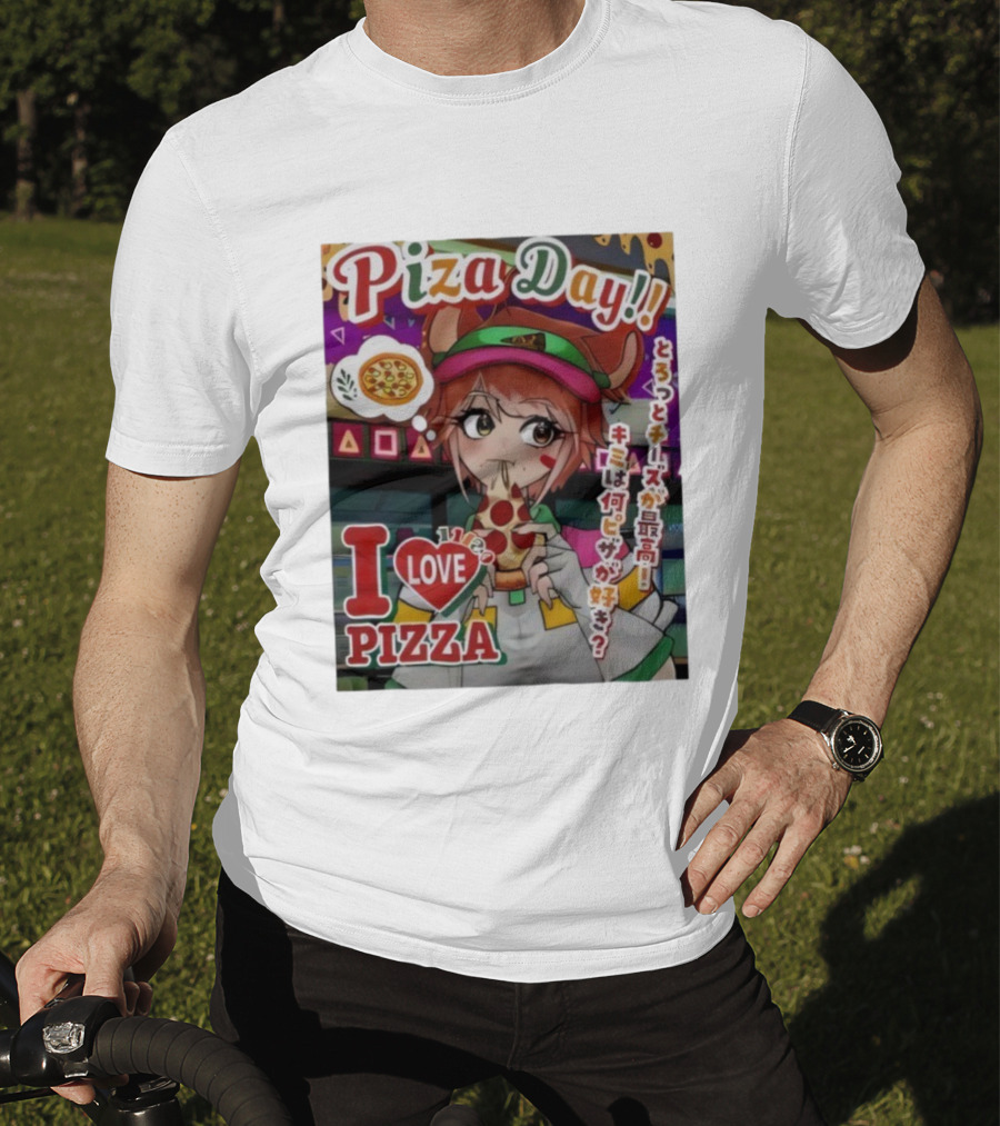 Pizza Day I Love Pizza Bitcoin Pizza Day Anime Laszlo Hanyecz T-Shirt