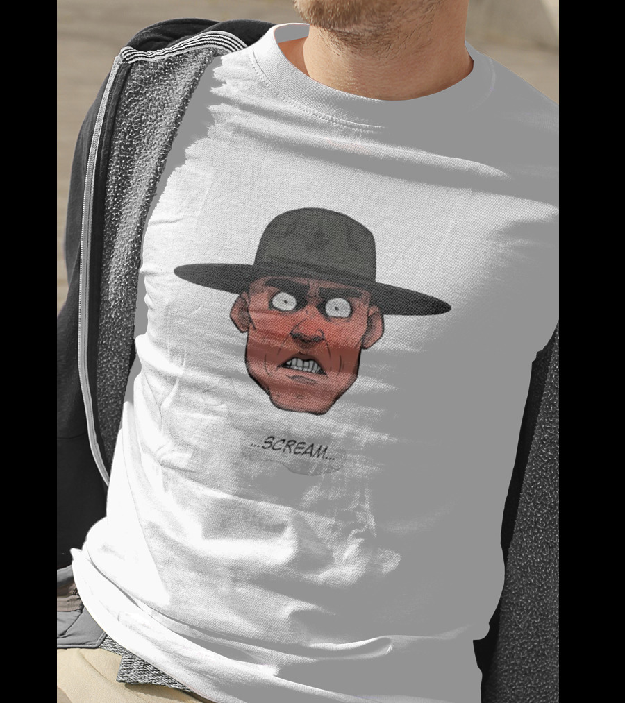 Gunnery Sergeant Hartman Angry Face Iconic Scream T-Shirt