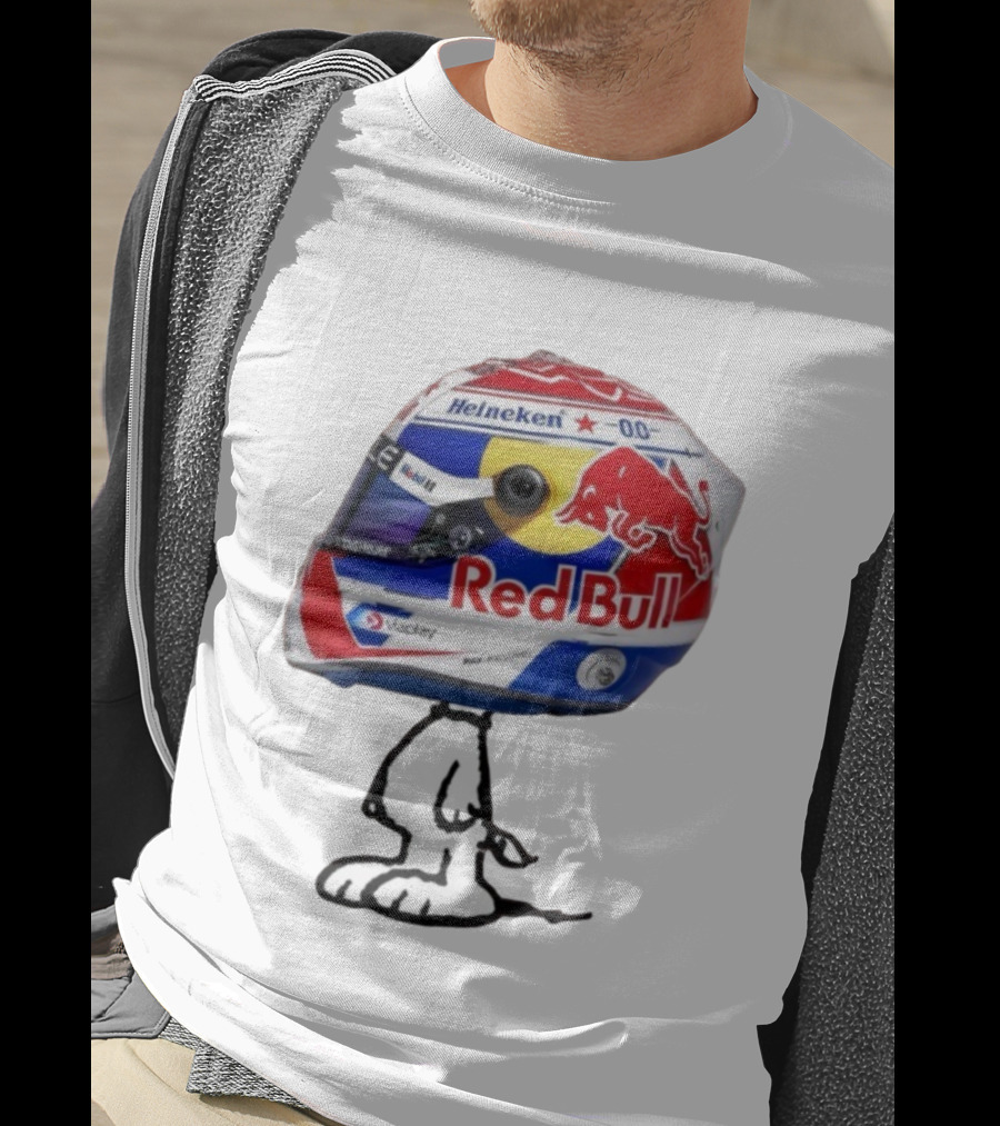 Max Verstappen Red Bull Racing Helmet Snoopy Mashup T-Shirt