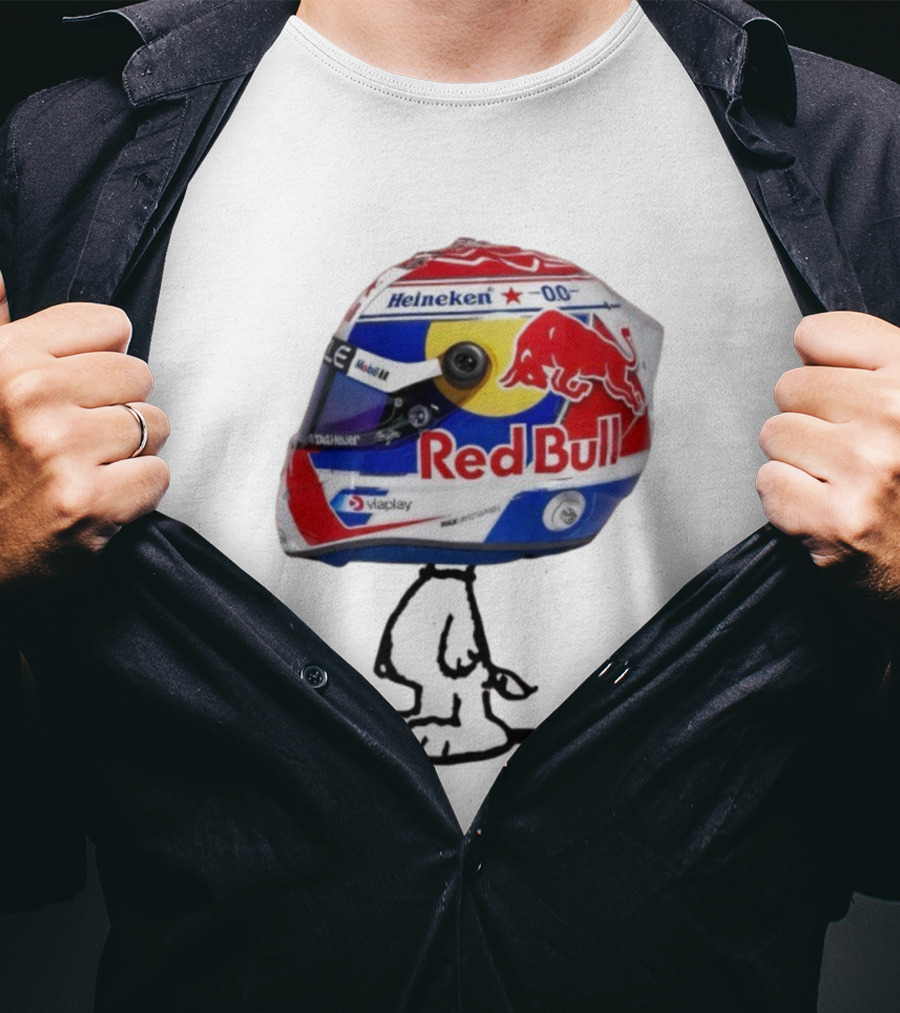 Max Verstappen Red Bull Racing Helmet Snoopy Mashup T-Shirt