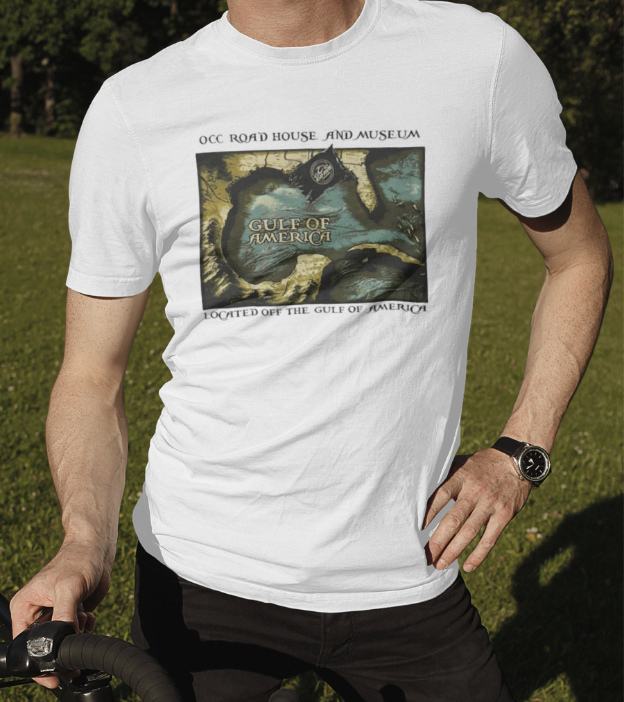 Gulf Of America OCC Road House And Museum Map Design T-Shirt