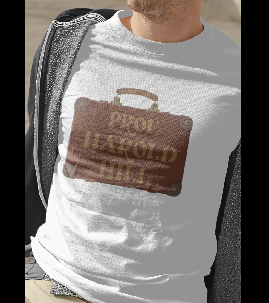 Prof Harold Hill Vintage Suitcase Design T-Shirt