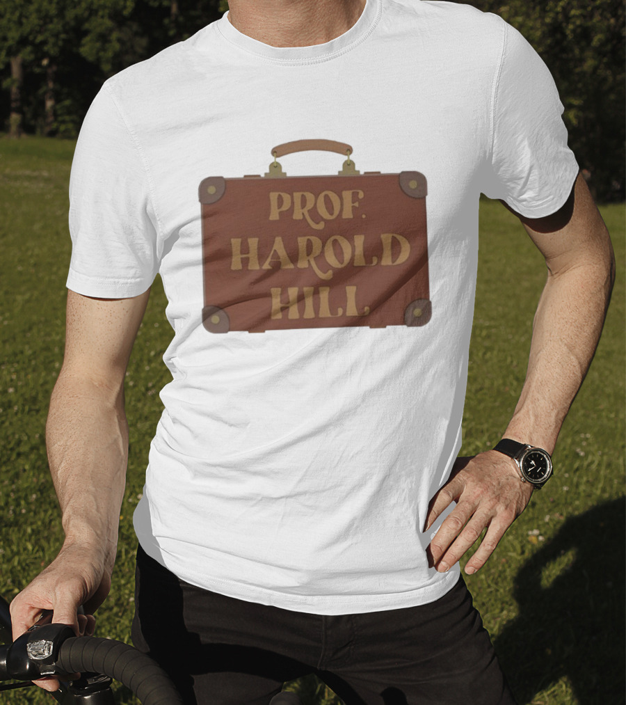Prof Harold Hill Vintage Suitcase Design T-Shirt