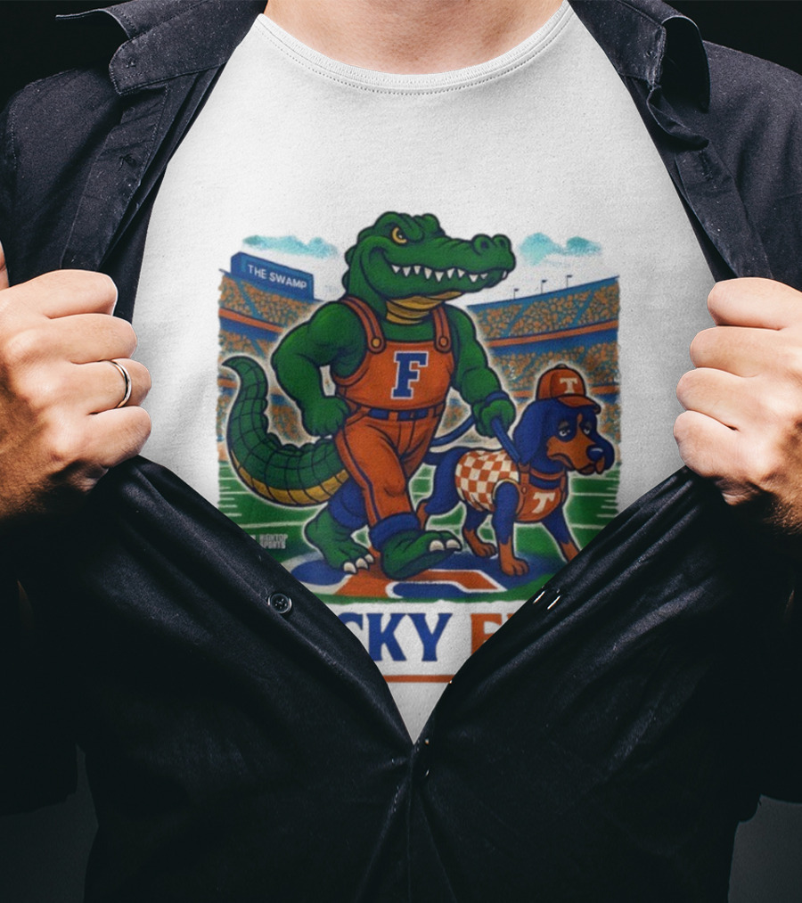 Rocky Flop Florida Gators Vs Tennessee Volunteers The Swamp Bigtop Sports T-Shirt