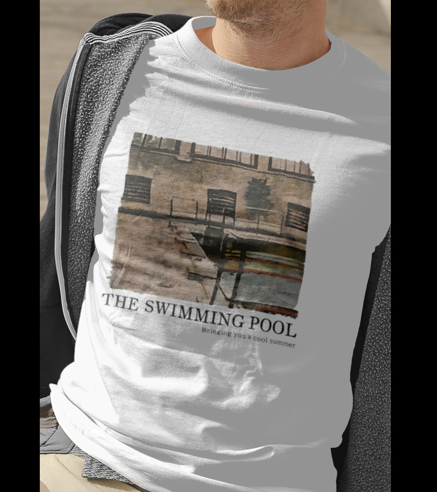 The Swimming Pool Bringing You A Cool Summer Urban Watercolor Art T-Shirt