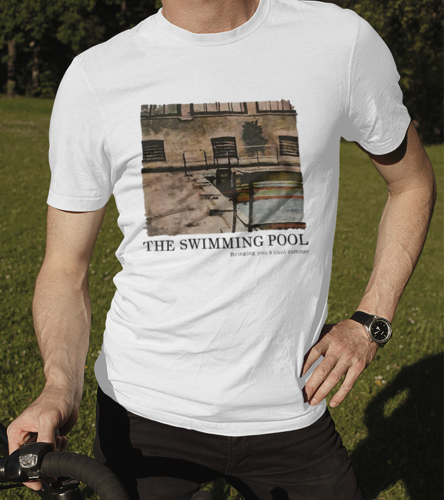 The Swimming Pool Bringing You A Cool Summer Urban Watercolor Art T-Shirt