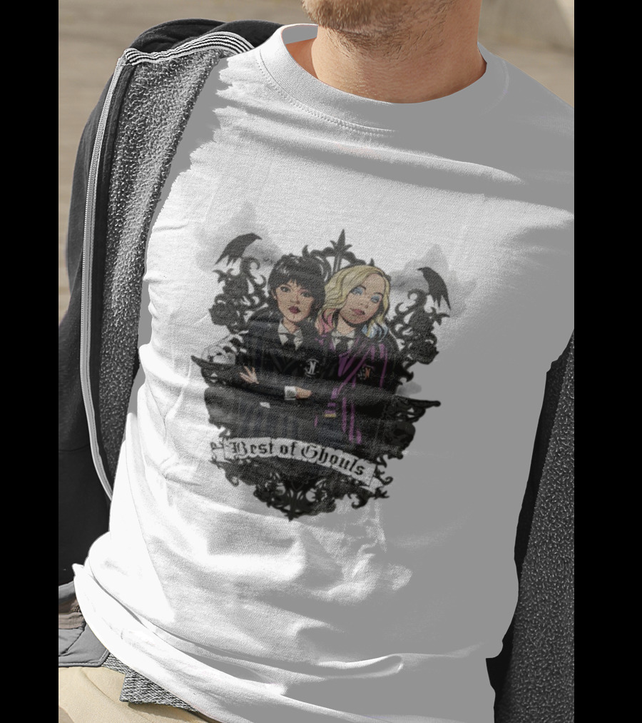 Wednesday Addams Enid Sinclair Best Of Ghouls Collage T-Shirt