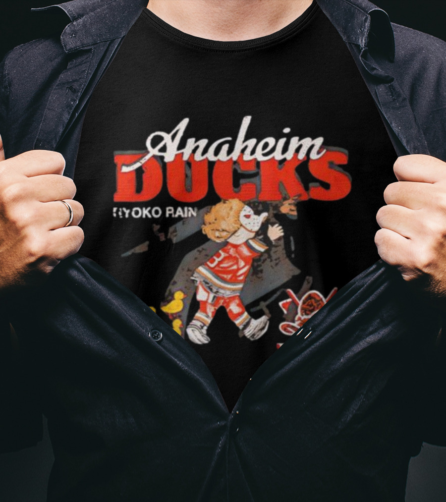 Anaheim Ducks Ryoko Rain Collaboration Kids Hockey Theme T-Shirt