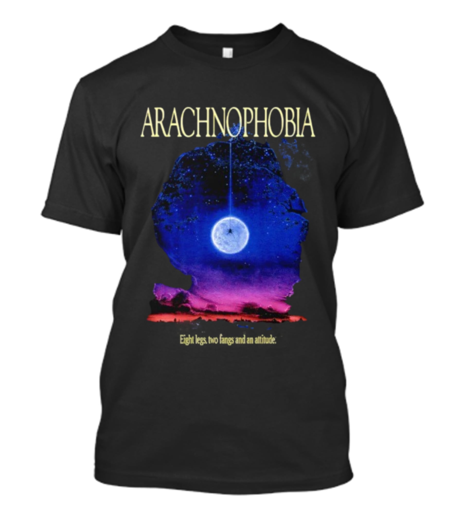 Arachnophobia Eight Legs Two Fangs And A Attitude Movie Inspired Design T-Shirt
