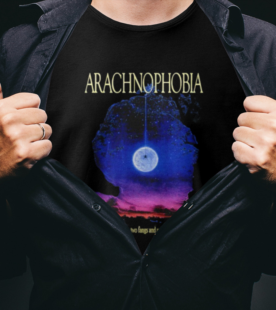 Arachnophobia Eight Legs Two Fangs And A Attitude Movie Inspired Design T-Shirt