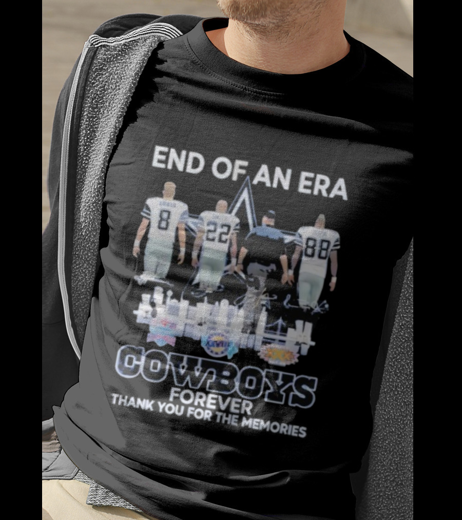 Dallas Cowboys End Of An Era Forever Thank You For The Memories Legends 8 22 88 T-Shirt