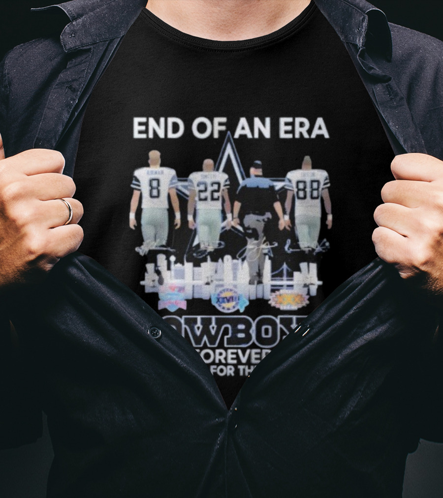 Dallas Cowboys End Of An Era Forever Thank You For The Memories Legends 8 22 88 T-Shirt