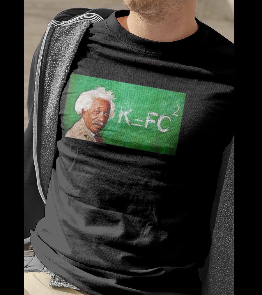 K=Fc² Einstein Formula Chalkboard Illustration T-Shirt