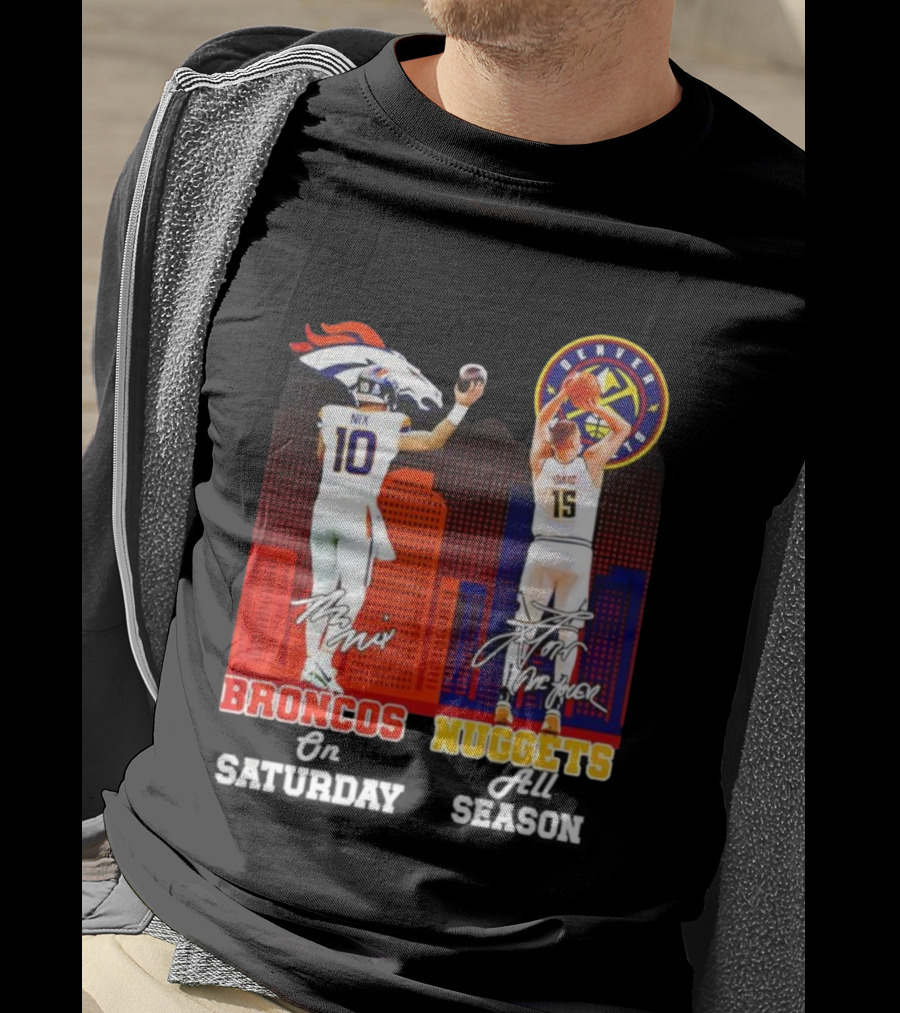 Denver Broncos Nix And Nuggets Jokić Sports Fan Gear T-Shirt