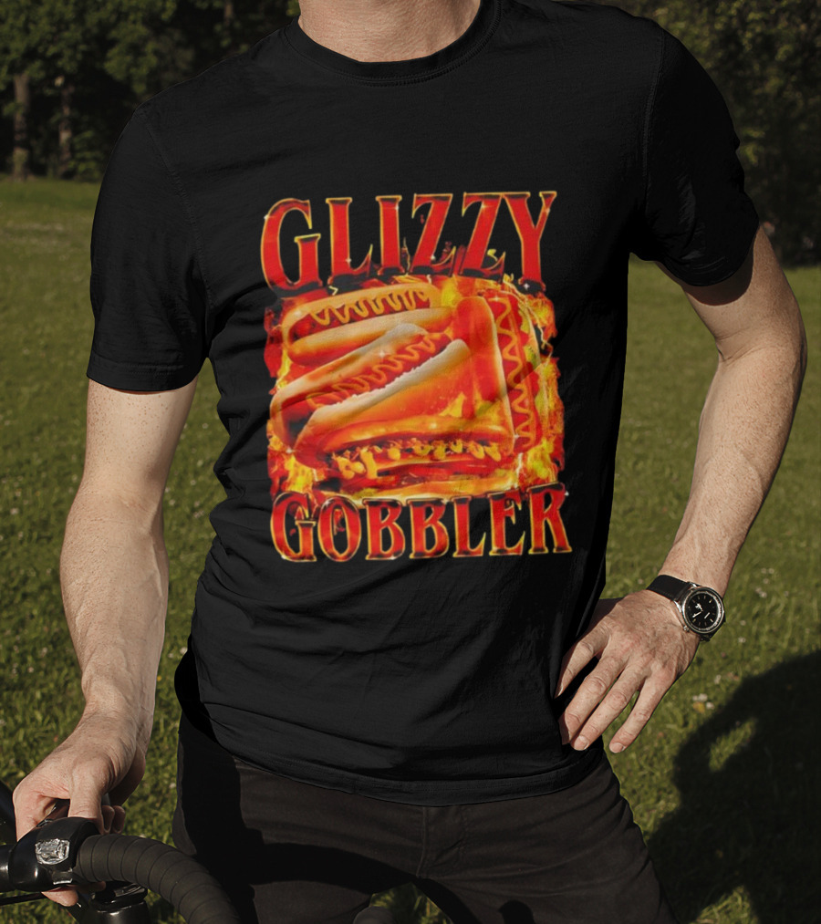 Glizzy Gobbler Hotdog Flamethrower Feast T-Shirt
