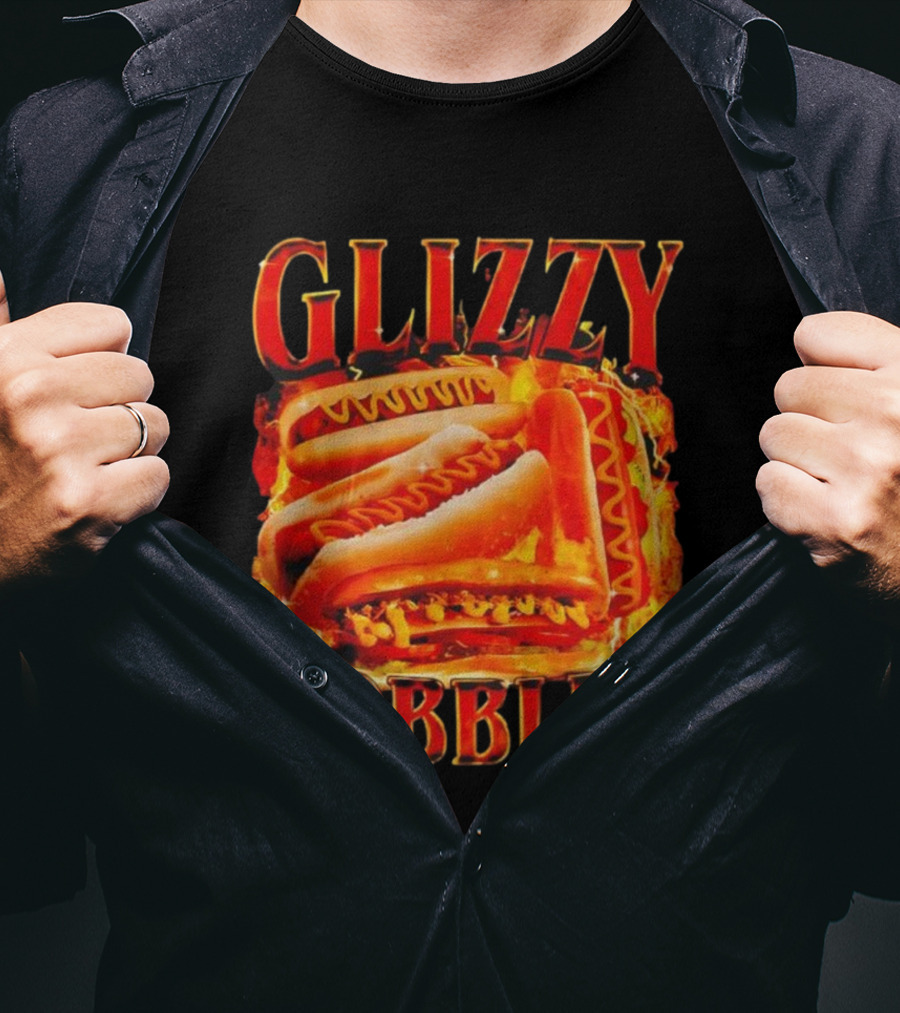 Glizzy Gobbler Hotdog Flamethrower Feast T-Shirt
