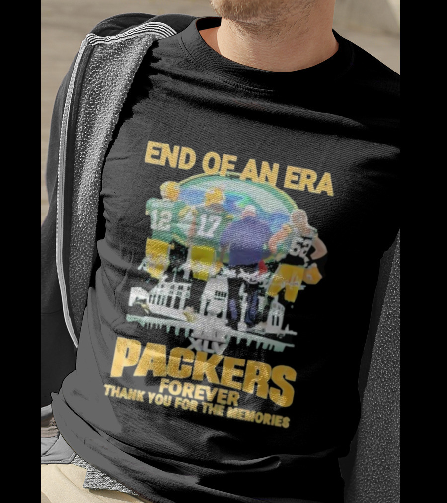 End Of An Era Green Bay Packers Forever Thank You For The Memories XLV T-Shirt
