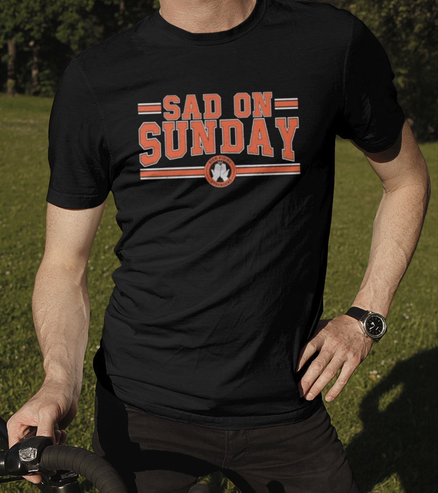 Sad On Sunday High Fiving Strangers Sports Theme T-Shirt