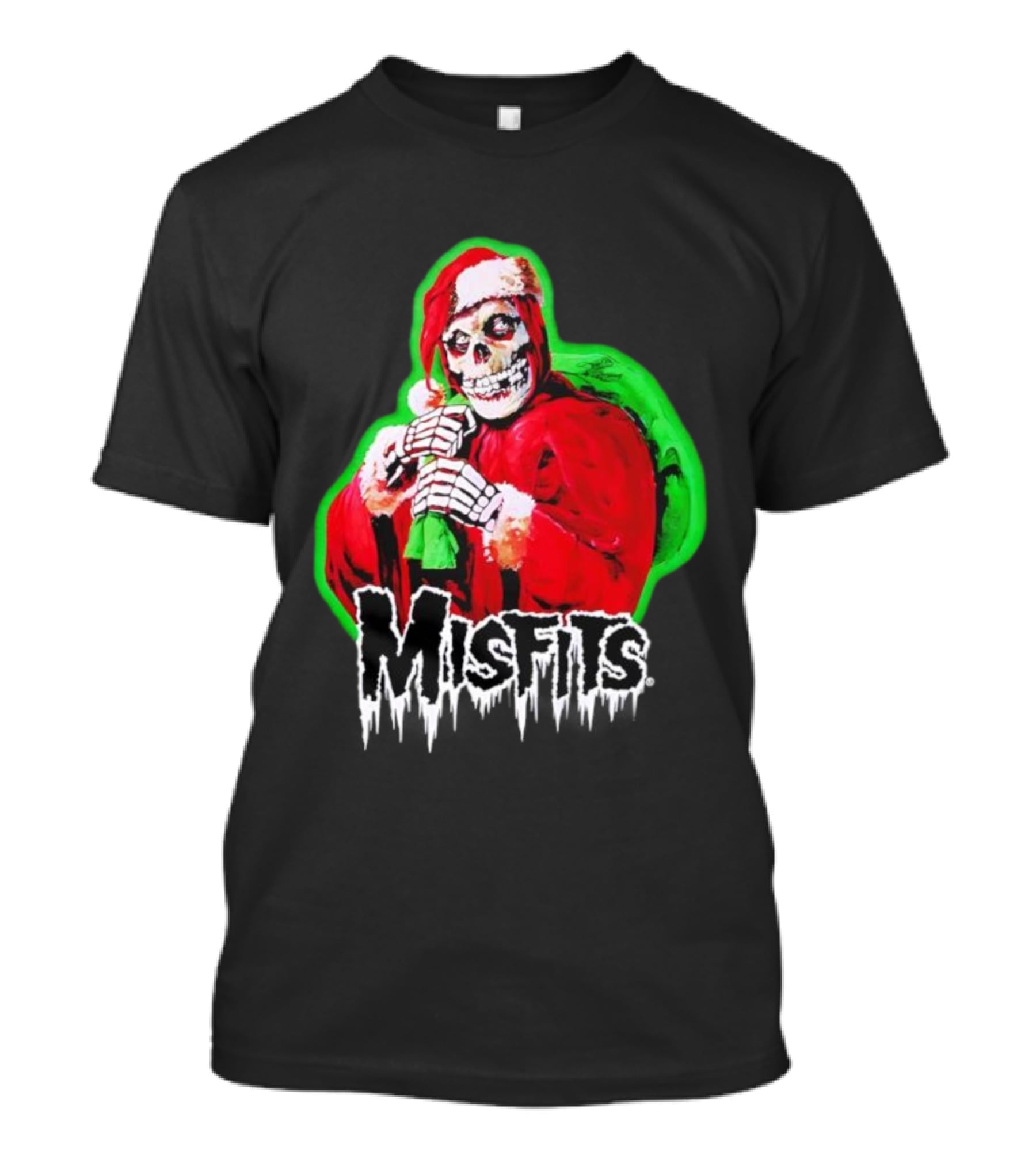 Misfits Santa Crimson Ghost Christmas Holiday T-Shirt