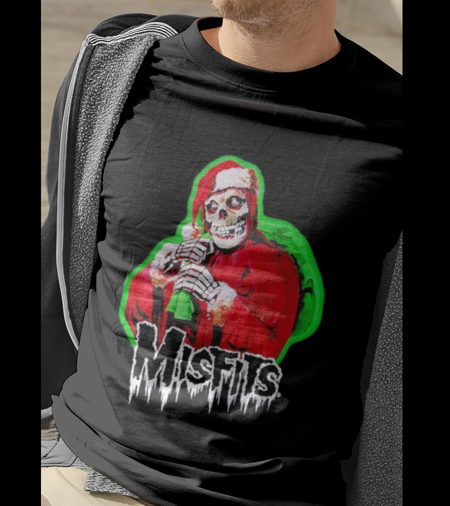 Misfits Santa Crimson Ghost Christmas Holiday T-Shirt