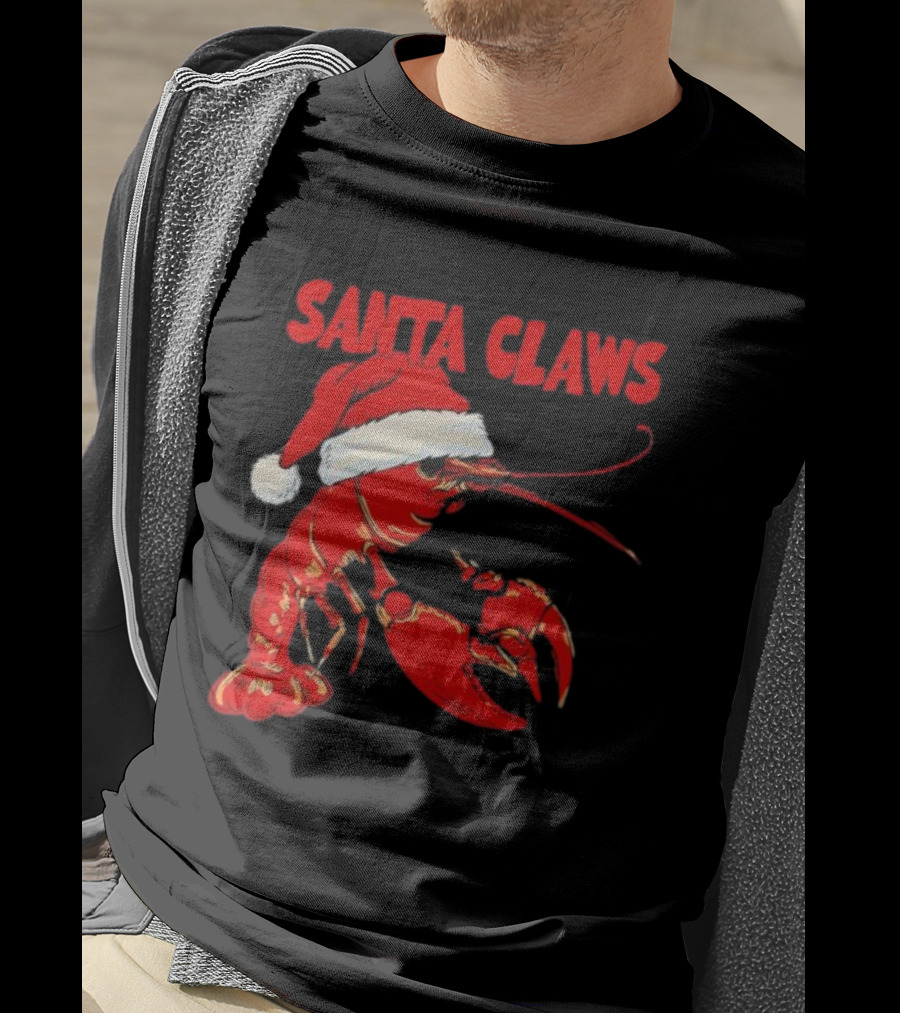 Santa Claws Lobster Christmas Holiday Humor T-Shirt