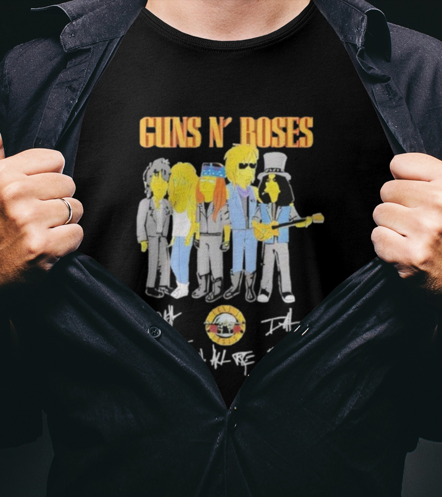 Simpsons Guns N’ Roses Band Parody T-Shirt