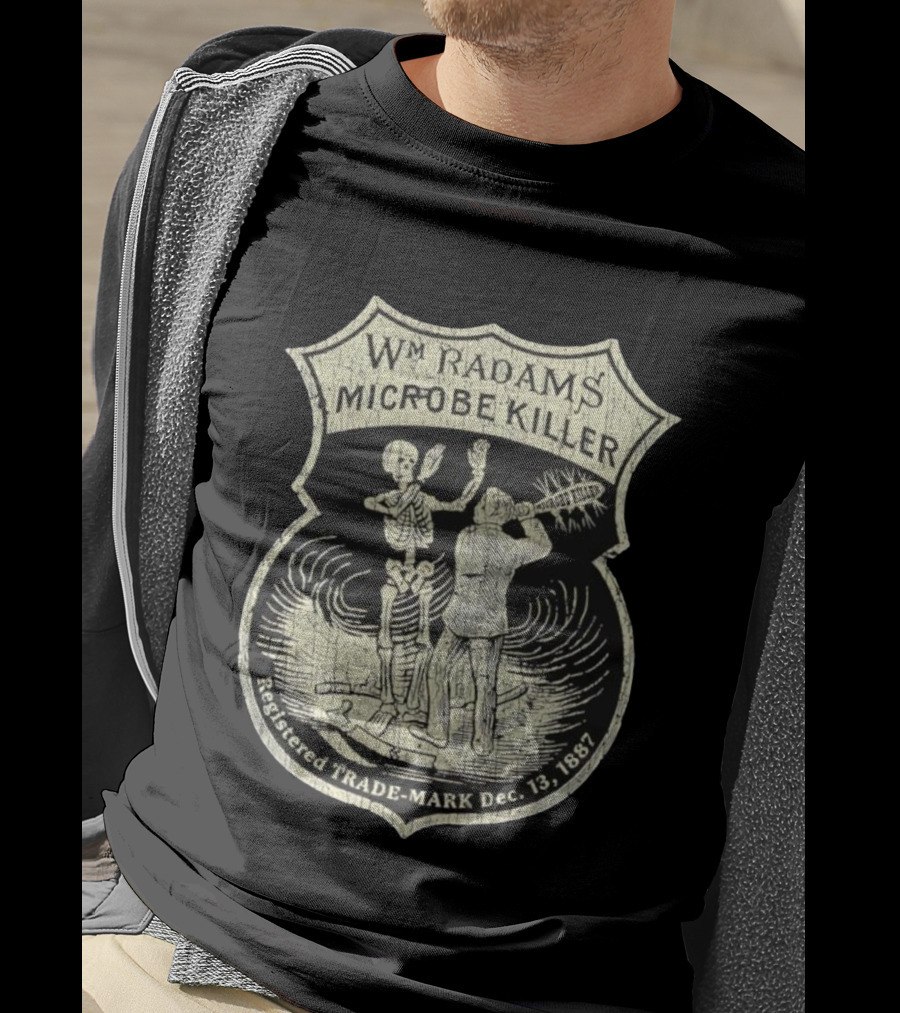 Wm. Radam's Microbe Killer Vintage Skeleton Trademark 1887 T-Shirt