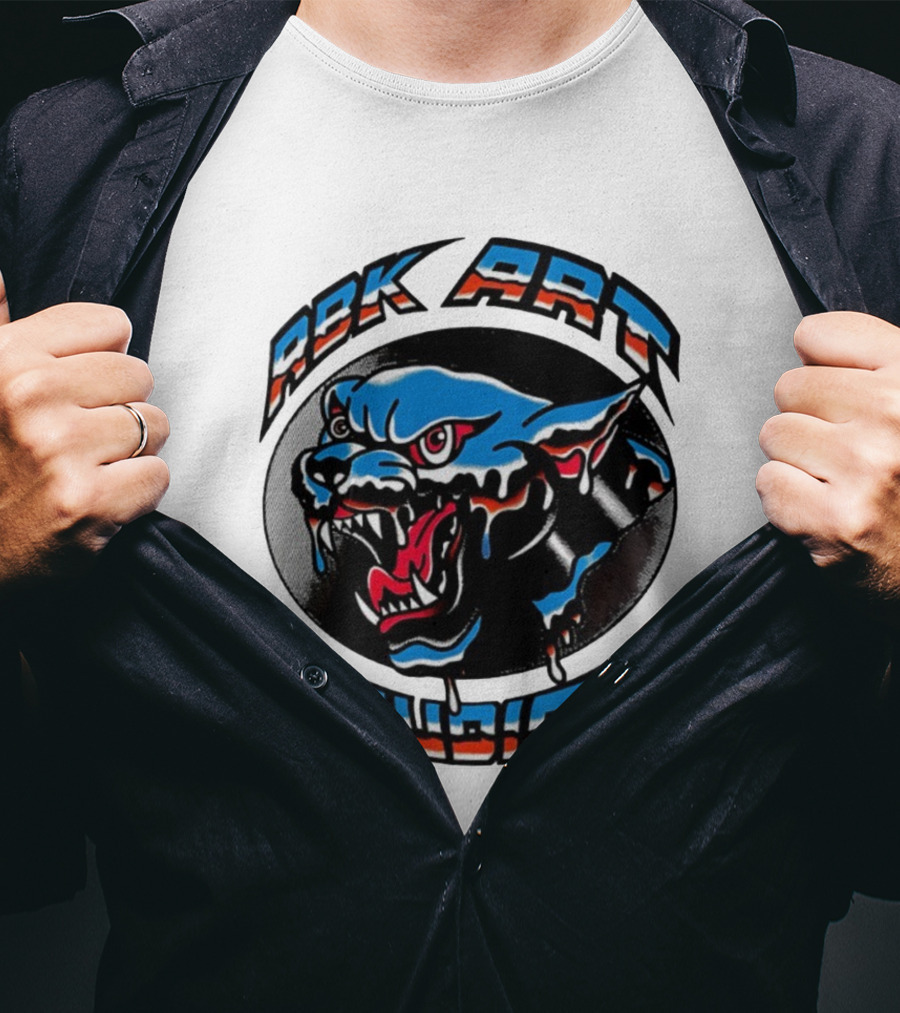 ABK Art Studios Chrome Panther Tattoo T-Shirt