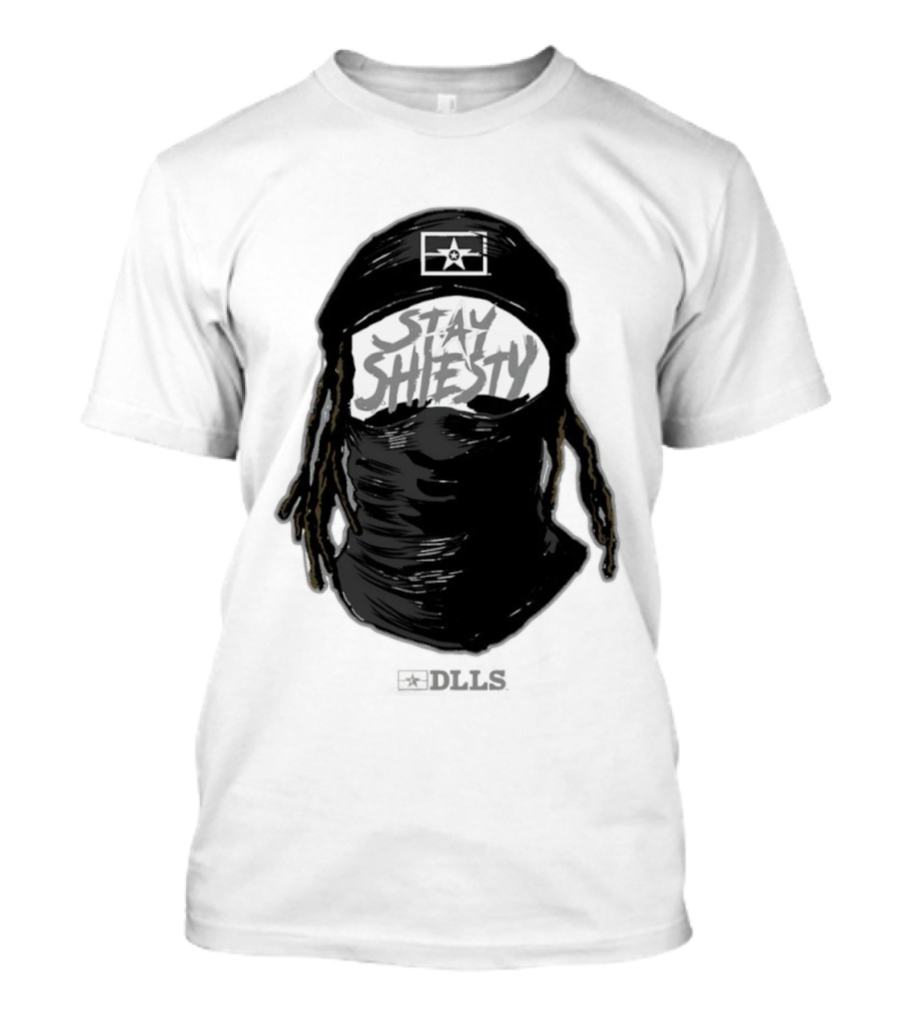 DLLS Stay Shiesty Mask Beanie With Blocks And Star T-Shirt