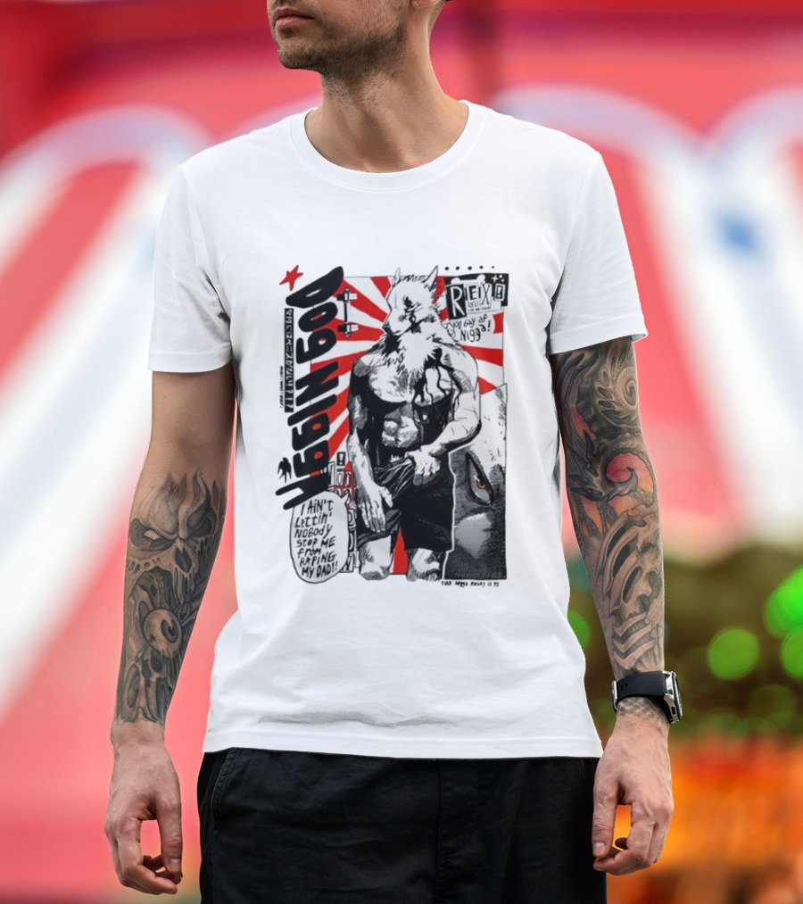 Dog Ningen Food Rex Manga Comic Style T-Shirt