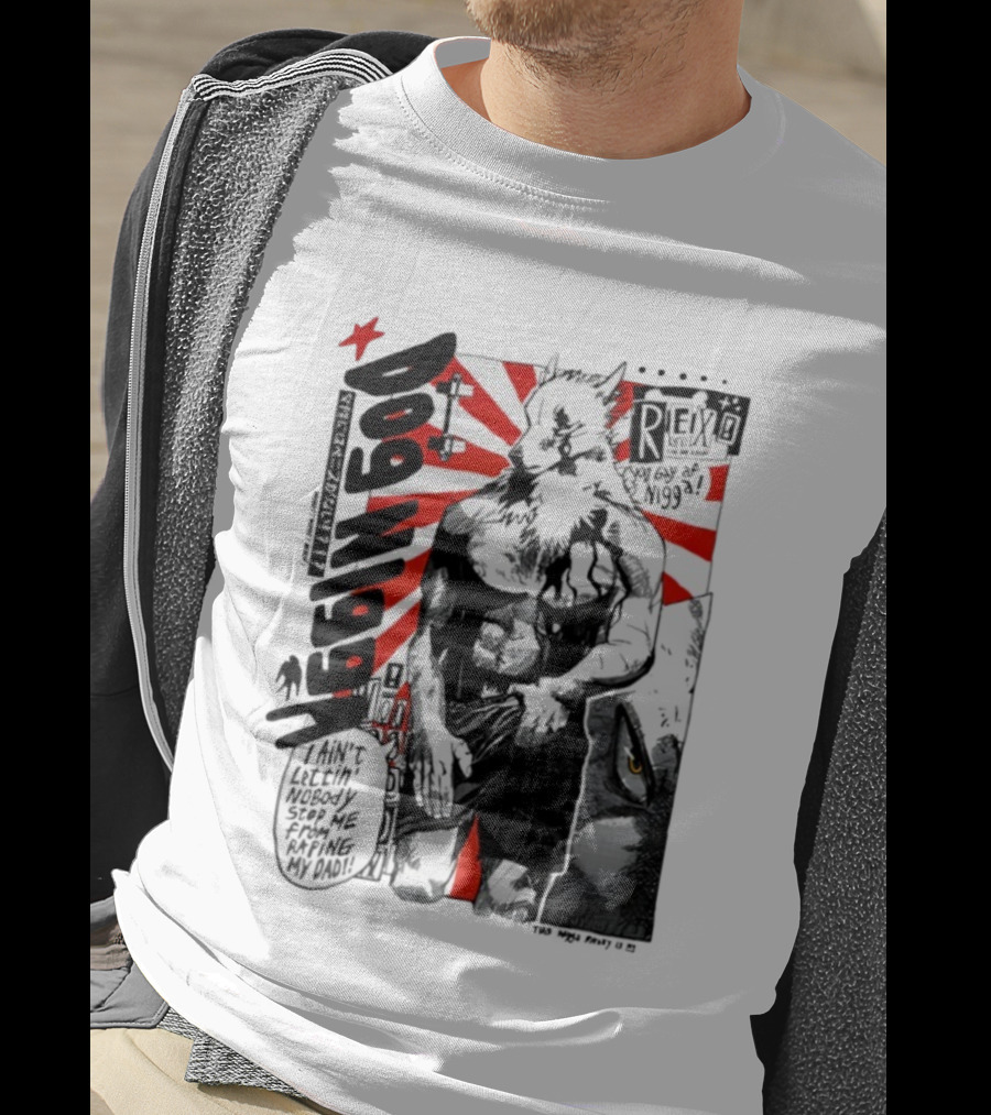 Dog Ningen Food Rex Manga Comic Style T-Shirt
